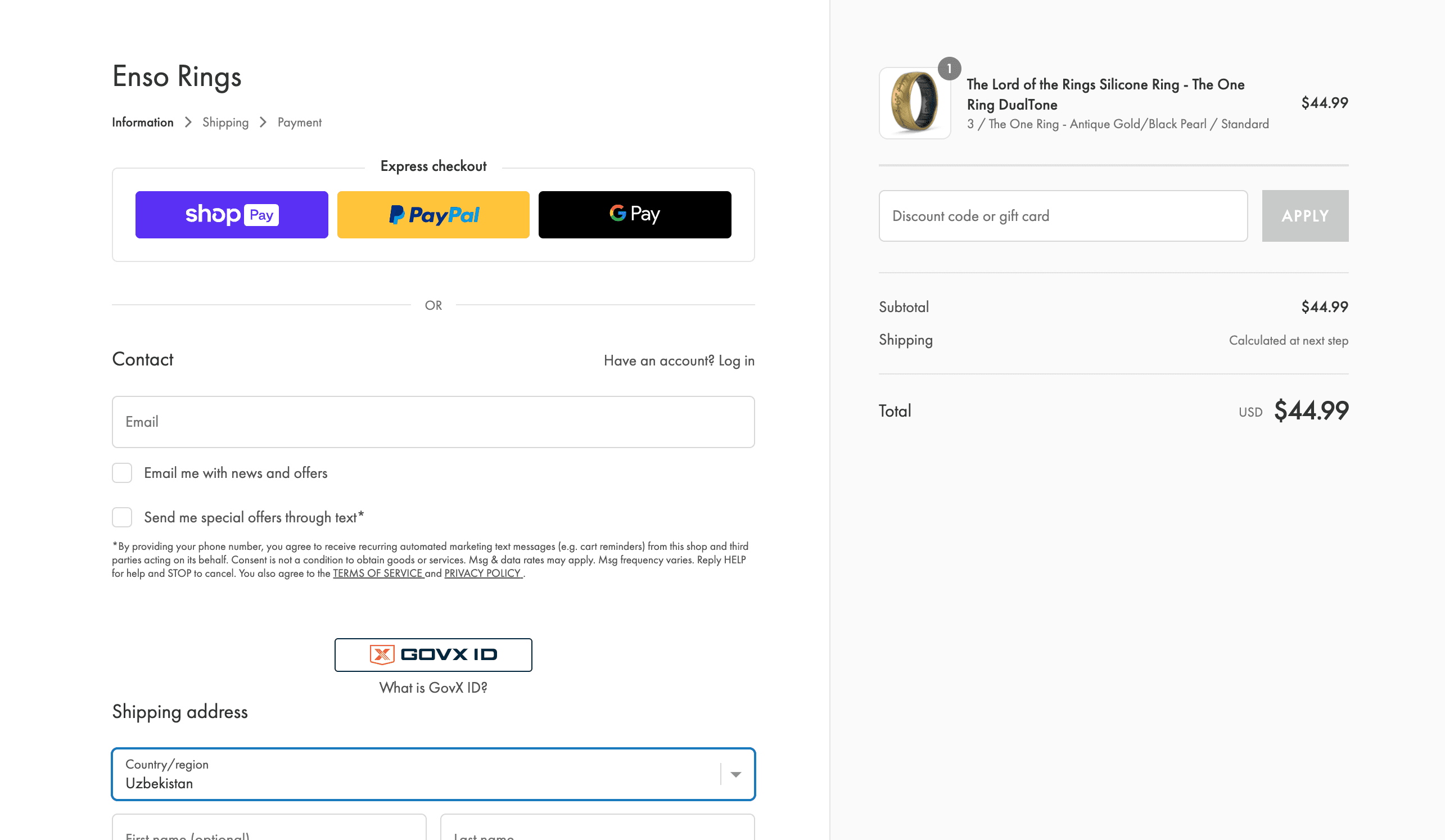 How to apply Enso Rings coupon code